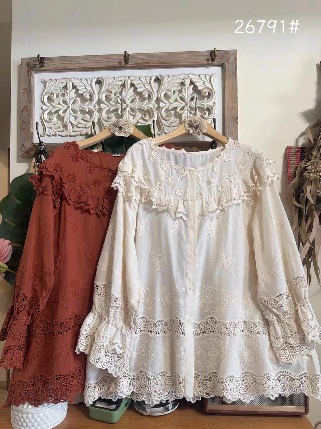 Summer Clothing Japan - 2026 아름다운 여성 블라우스 모리걸 코튼