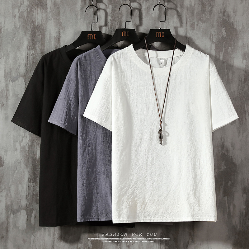 Summer Clothing Brands Men - 반팔 티셔츠 남성 솔리드 컬러 트렌디