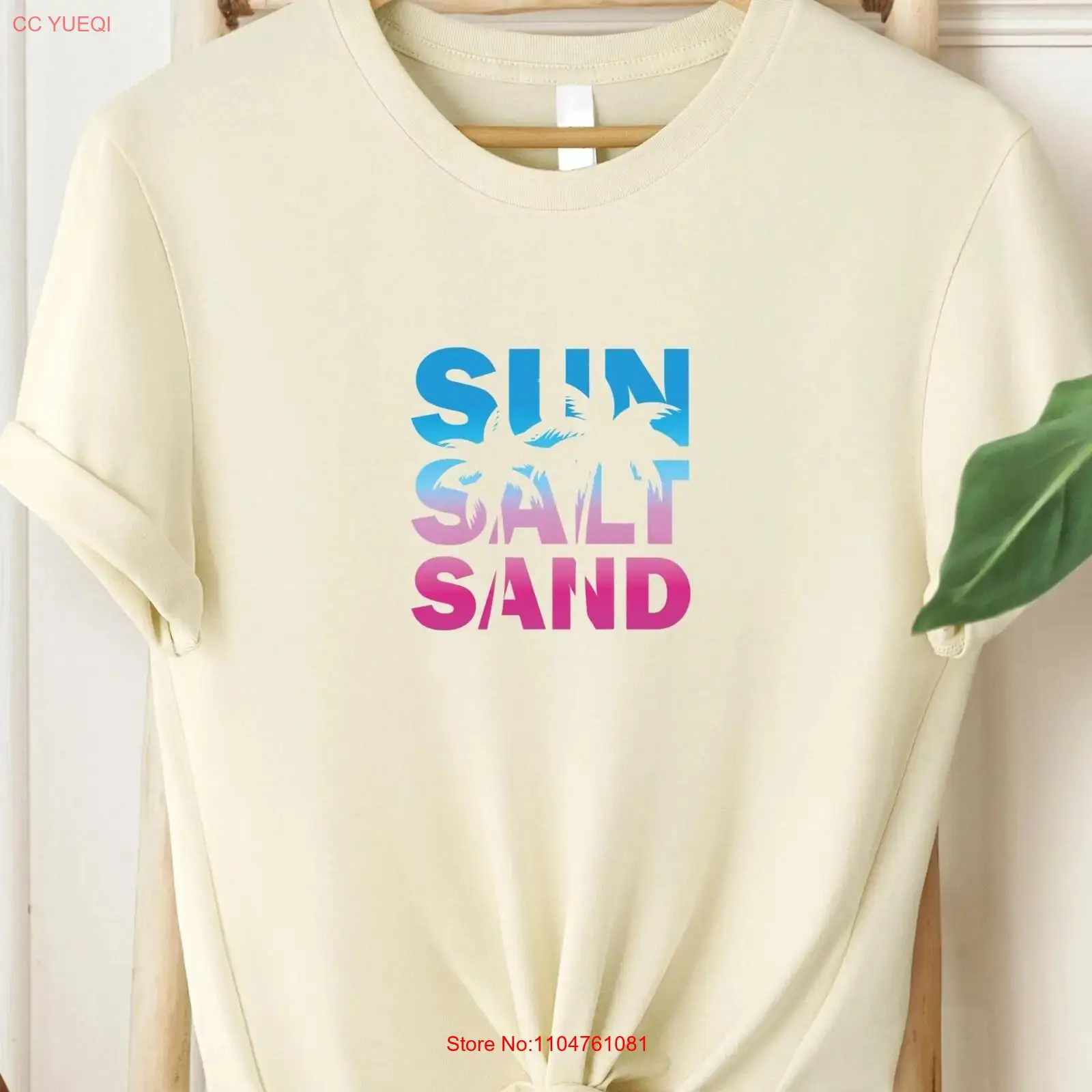 Summer Vibes Clothing Men - Sun Salt Sand 티셔츠 레트로 여름