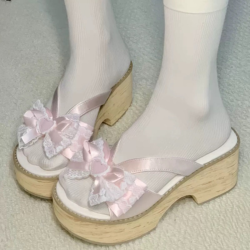 Summer Clothing On Sale - 스윗 보우 우드 그레인 두꺼운 바닥