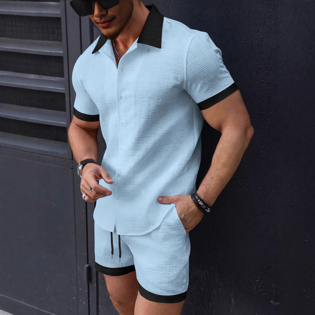 Summer Clothing Men Linen - 매칭 세트 트렌드 남성 정장 린넨