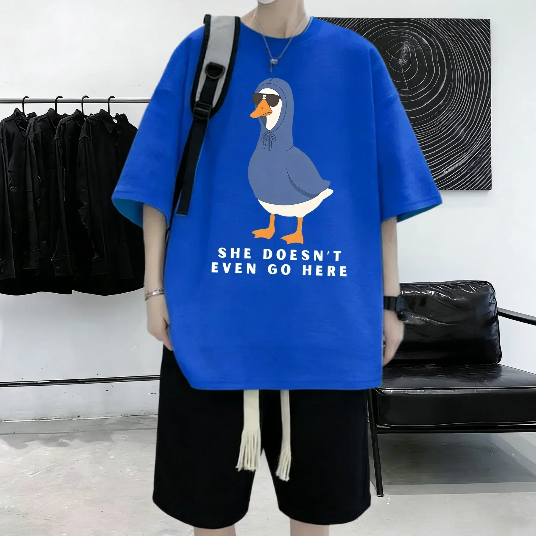 Summer Clothing Not Shein - 그녀는 여기에 와도 가지 않는다 프린트