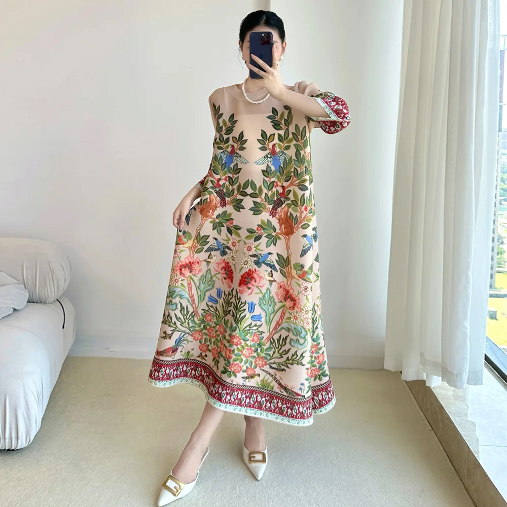 Summer 2025 Clothing Essentials - Miyake 빈티지 프린트 드레스 7 슬리브