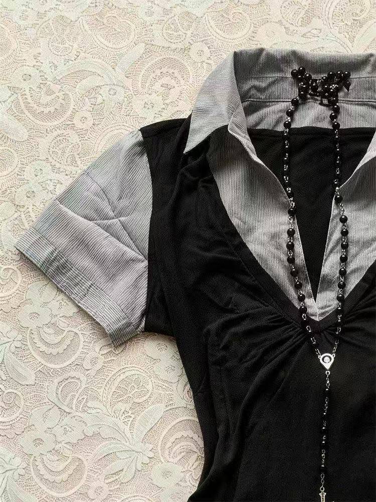 페어리 그런지 에스테틱 티셔츠 여성 빈티지 러플 반팔  - Summer Clothing Japan 리뷰 및 가격