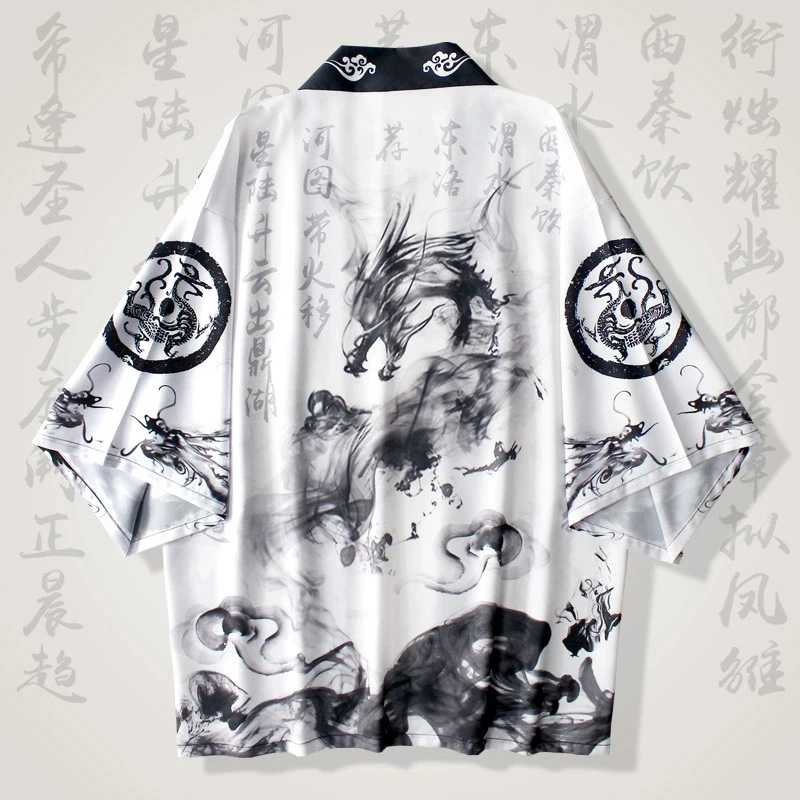 일본 전통 의상 일본 기모노 여성용 잉크 드래곤 프린트 - Summer Clothing Japan 리뷰 및 가격