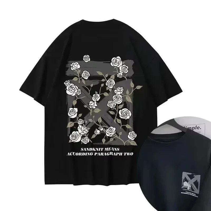 핫 코튼 코리아 럭셔리 레터 프린트 티셔츠 럭셔리 브랜 - Summer Clothing Brands For Women 리뷰 및 가격