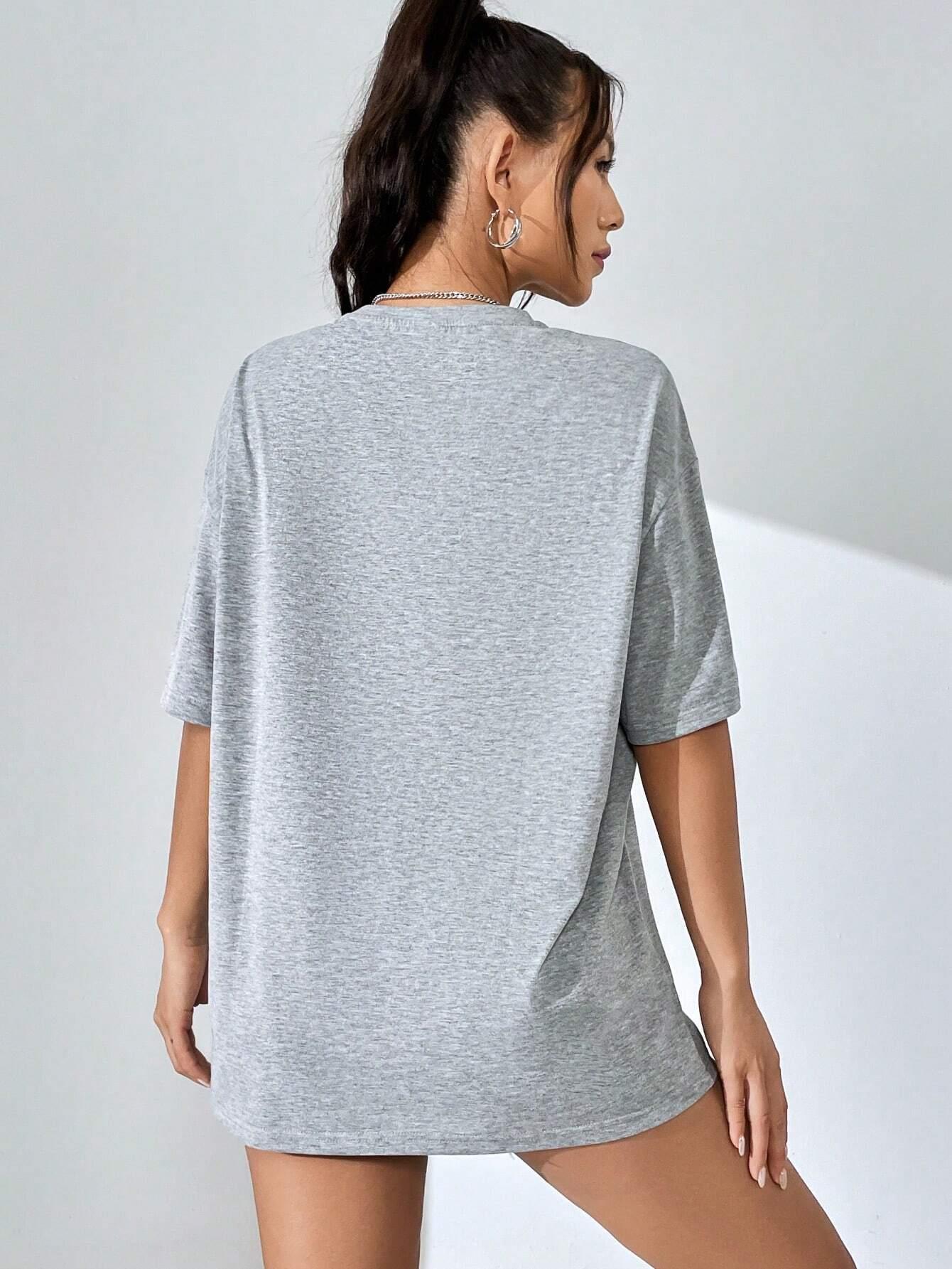 말리부 비치 편지 인쇄 인쇄 여성 티셔츠 스트리트 캐주 - Summer Clothing Brands For Women 리뷰 및 가격