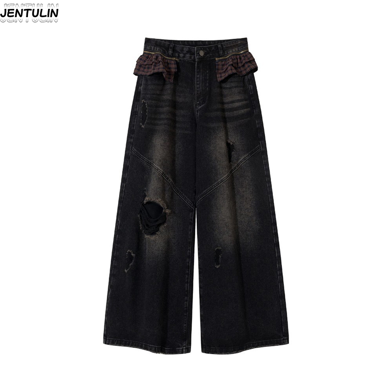 뉴 리벳 피어싱 청바지 남성 의류 여름 디자인 바지 아 - Summer Vibes Clothing Men 리뷰 및 가격
