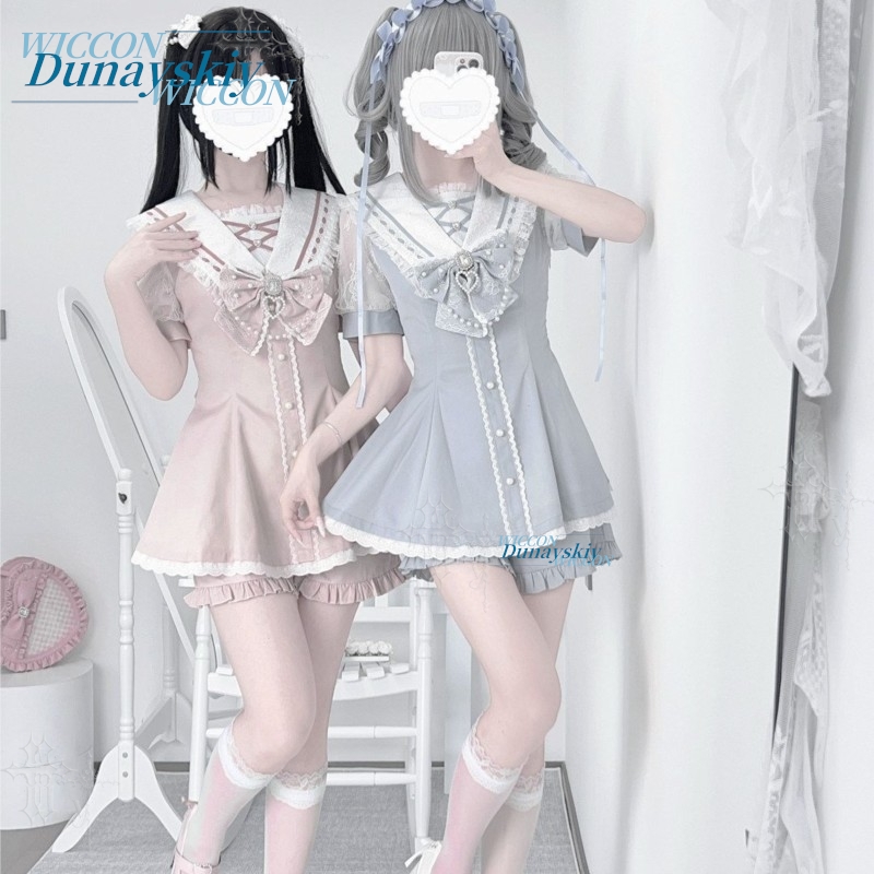 세일러 칼라 드레스 세트 레이스 리본 반팔 지라이 케이 - Summer Clothing Clearance 리뷰 및 가격