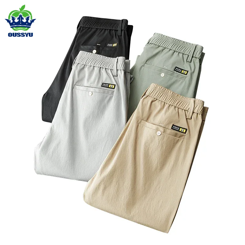 브랜드 의류 여름 캐주얼 바지 남성 얇은 스트레치 슬림 - Summer Clothing Brands Men 리뷰 및 가격