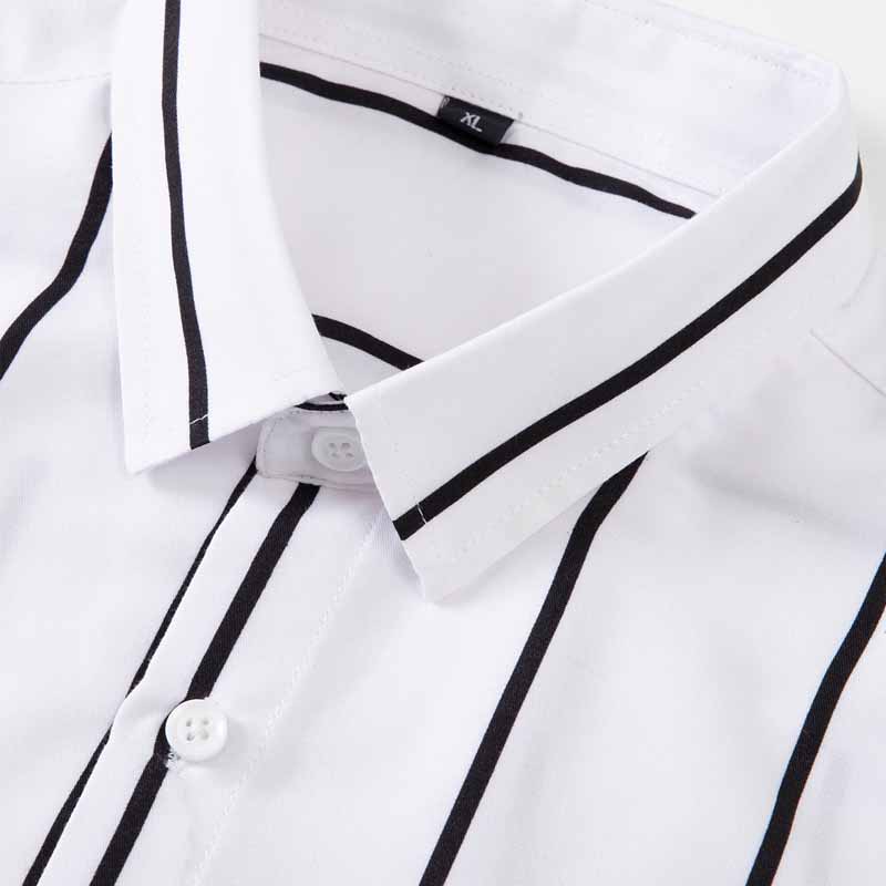 남성 스트라이프 드레스 셔츠 긴팔 슬림핏 포멀 비즈니스 - Summer Clothing Dress 리뷰 및 가격
