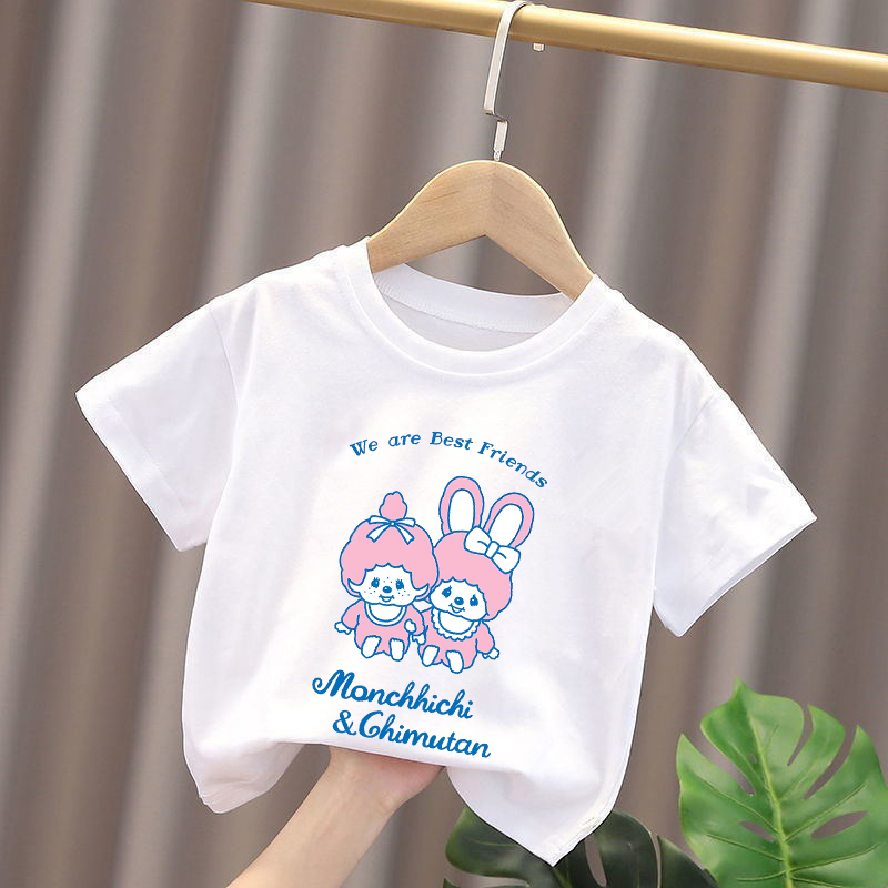 Monchhichi 키즈 티셔츠 애니메이션 피규어 소년 - Summer Clothing Girls 리뷰 및 가격