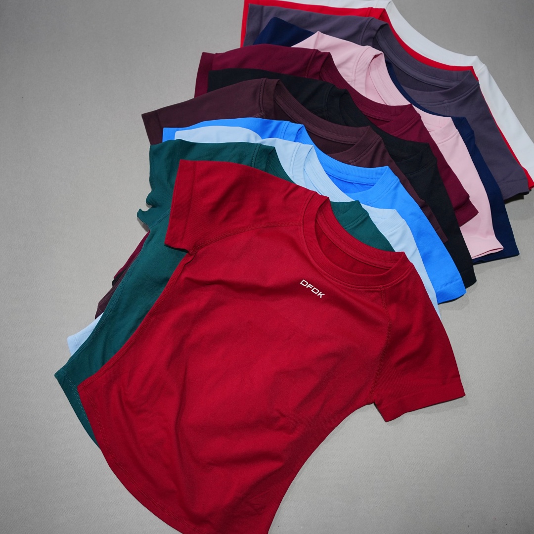 DFDK 여성용 탄성 슬림 반소매 티셔츠, 체육관 요가 - Summer Yoga Clothing 리뷰 및 가격