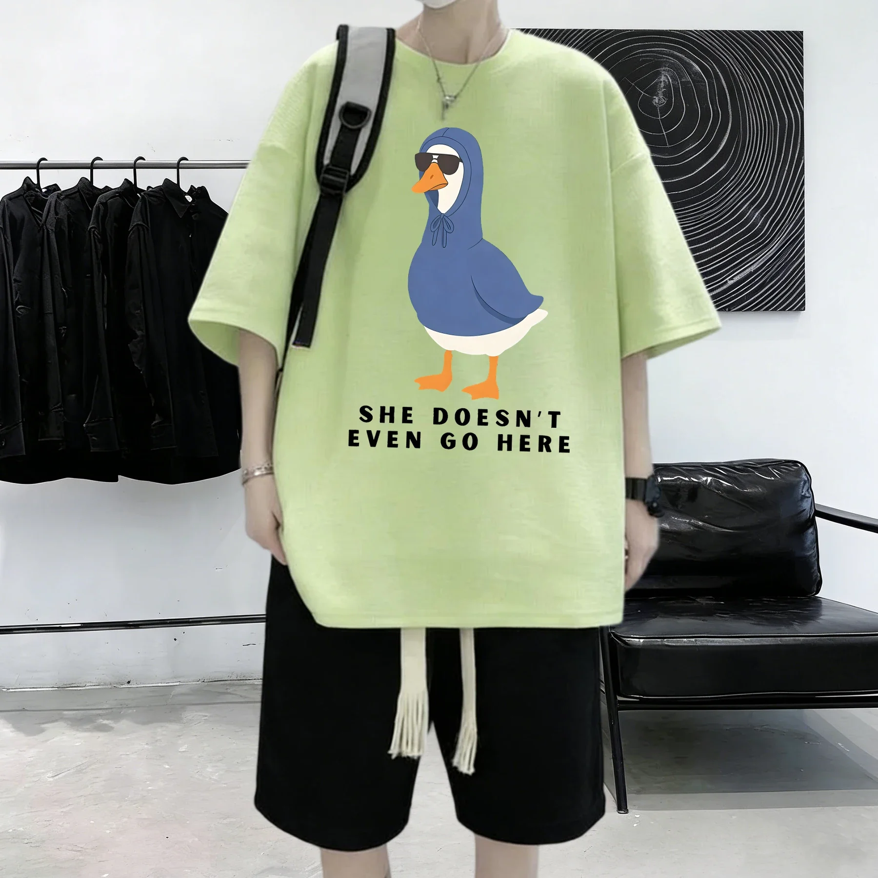 그녀는 여기에 와도 가지 않는다 프린트 21컬러 반팔  - Summer Clothing Not Shein 리뷰 및 가격