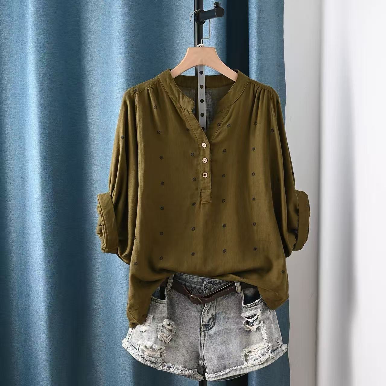 2026 여성 블라우스 일본산 면사 폴카 도트 셔츠 & - Summer Clothing Japan 리뷰 및 가격
