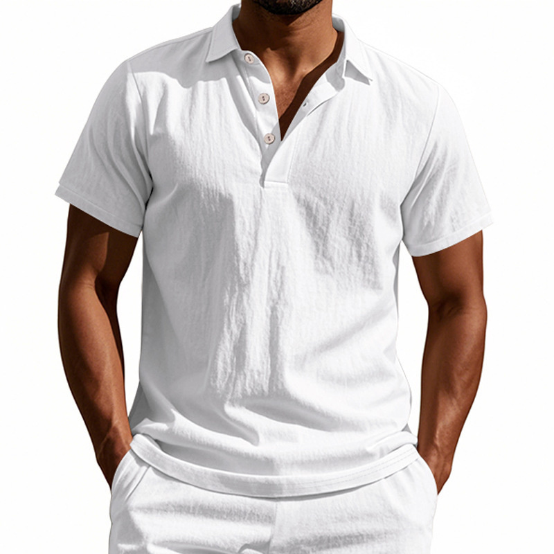 고품질 95% 린넨 반팔 폴로 셔츠 남성 캐주얼 루즈핏 - Summer Clothing Men Linen 리뷰 및 가격