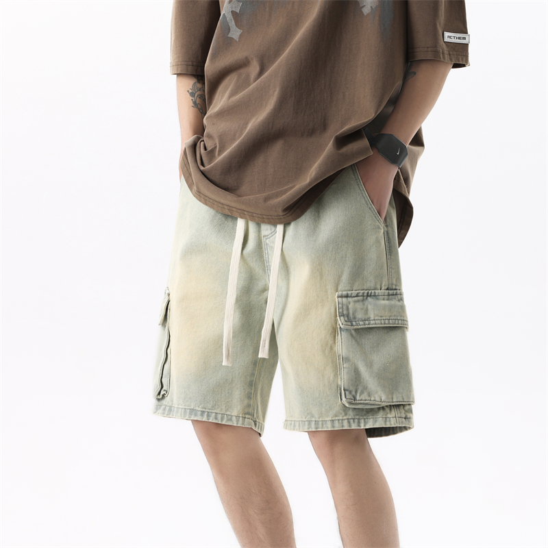 여름 남성 데님 반바지 레트로 패션 신축성 있는 허리  - Summer Clothing Brands Men 리뷰 및 가격